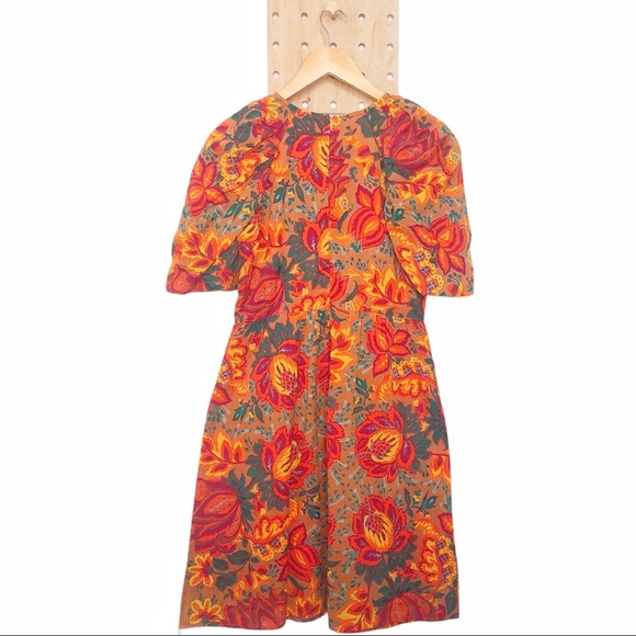 BANJANAN RONA MINI DRESS IN MEADOW SWEET CARAMEL - Picture 10 of 10